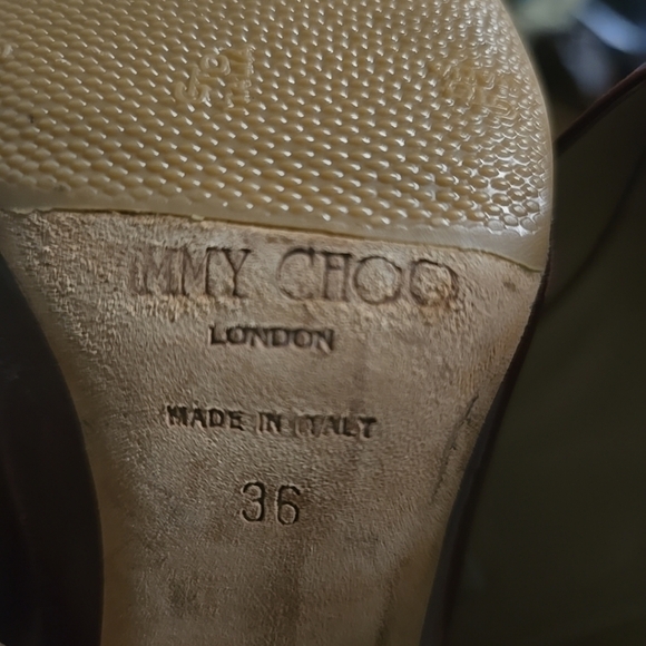 Jimmy Choo Pumps Womens Sz 6 Anouk Red Snakeskin Python Embossed Stiletto Heels - Picture 15 of 16